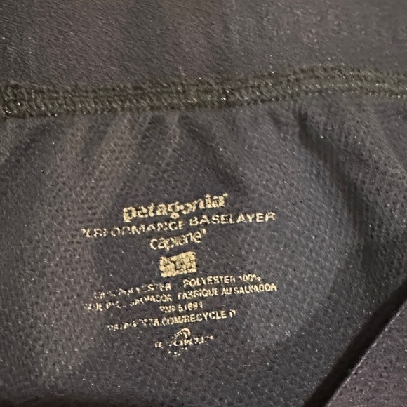 Patagonia performance base layer Capilene Navy Blue Pants with elastic waist - Picture 6 of 9